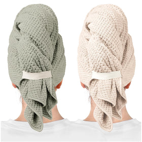 ROLSHOL front view of both towels showing colors and packaging, quick-dry benefit