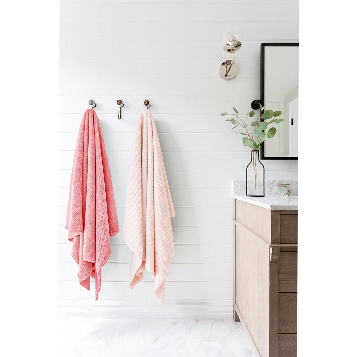 ROLSHOL towel on bathroom counter in lifestyle scene for effortless daily use