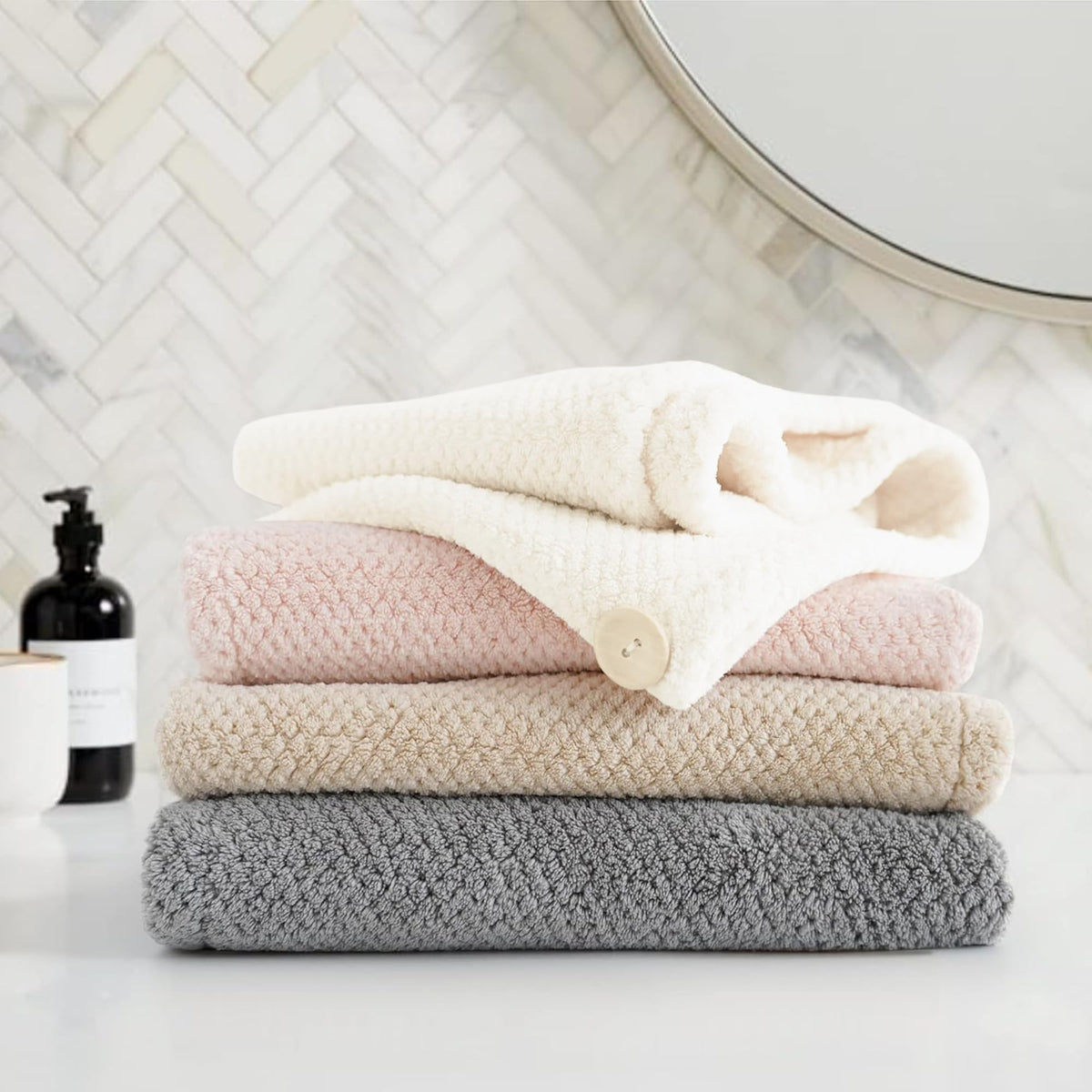 rolshol lifestyle bathroom vanity with towels suggesting daily use