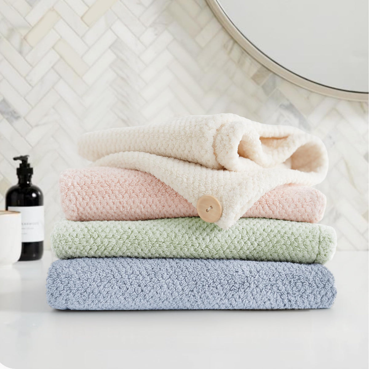 ROLSHOL towel in a gym bag and suitcase showing portability and quick-dry benefit