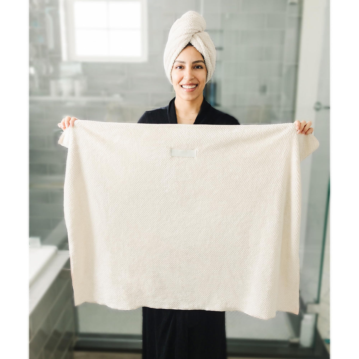 ROLSHOL two towels displayed in lifestyle setting for travel convenience