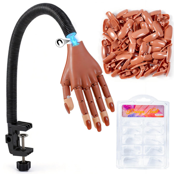 Rolybag front view of mannequin hand showing full product and benefits