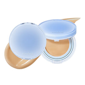 rom&nd Bare Water Cushion compact front view showing compact and label for travel convenience