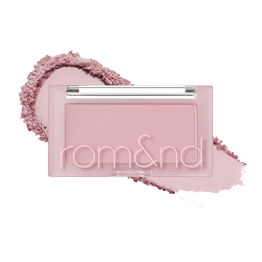 rom&nd compact front view showing product shade and packaging benefit natural matte finish