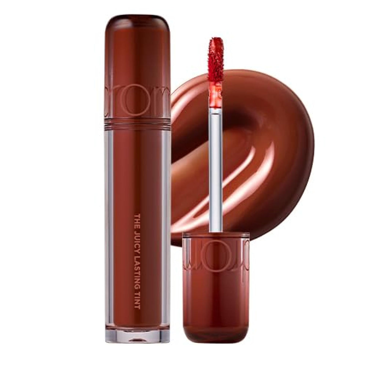 rom&nd front packaging showing Dark Coconut shade and elegant tube benefit lasting color