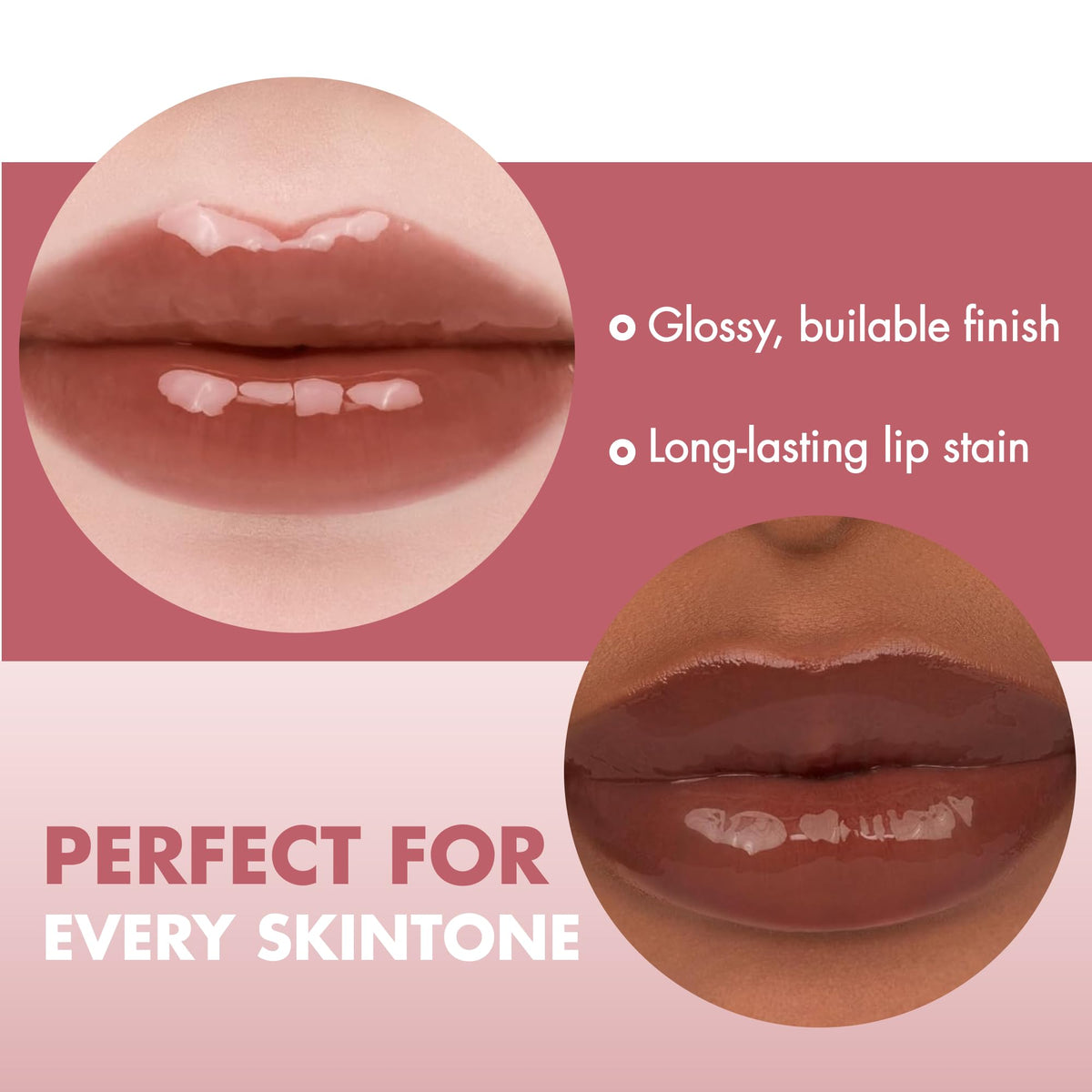 rom&nd gradient lip look highlighting natural ombré result for soft everyday wear