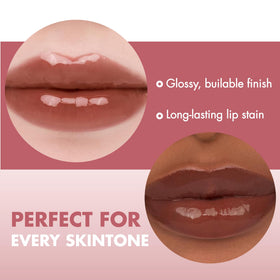 rom&nd gradient lip look highlighting natural ombré result for soft everyday wear