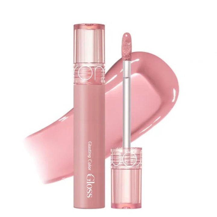 rom&nd front packaging showing product and shade, highlights brand shine benefit