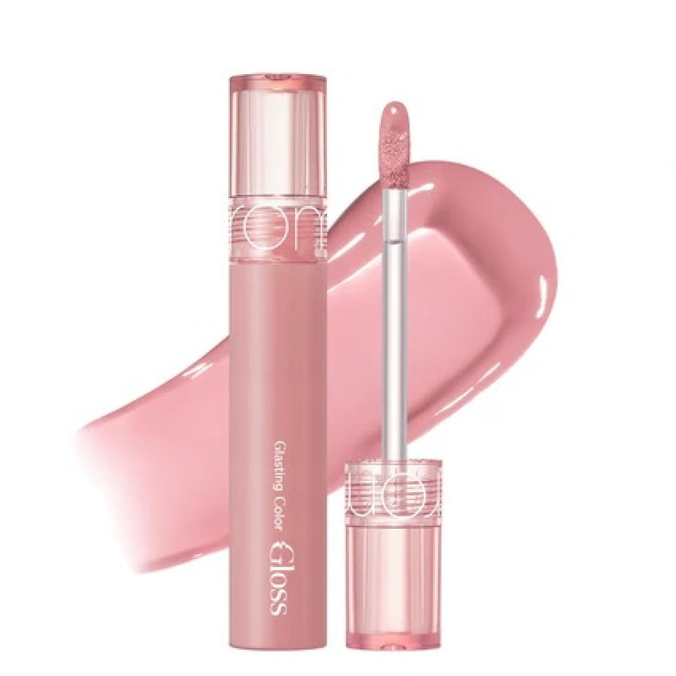 rom&nd front packaging showing product and shade, highlights brand shine benefit
