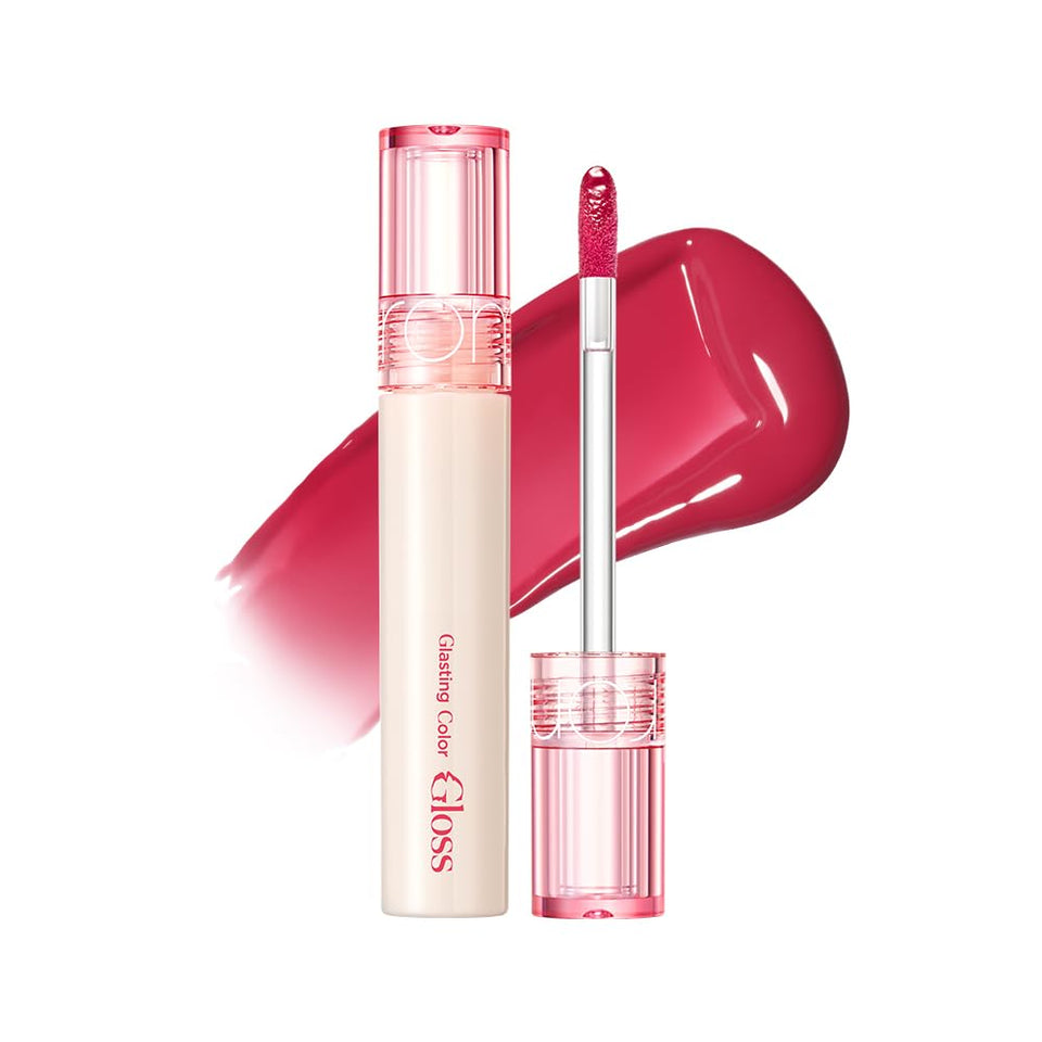 rom&nd front packaging showing sleek gloss tube and label benefit: accurate application
