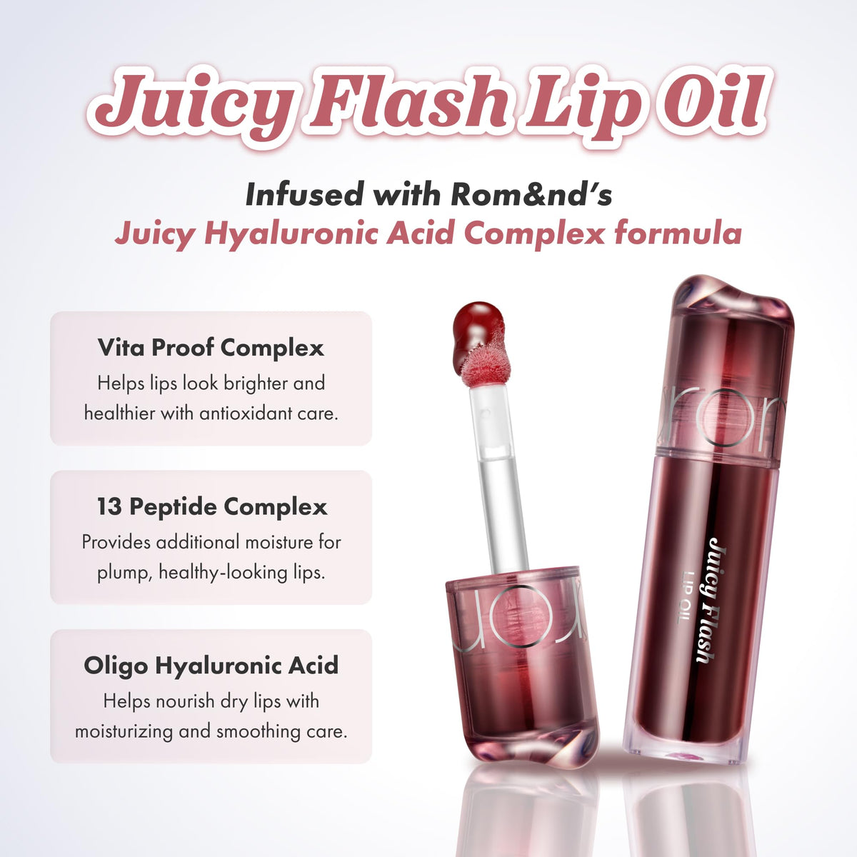 rom&nd applicator close-up highlighting smooth wand for precise application