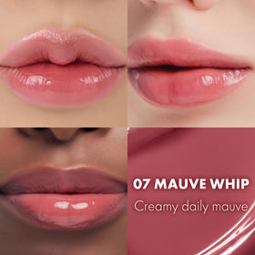rom&nd texture swipe showing watery gloss and hydrating shine benefit
