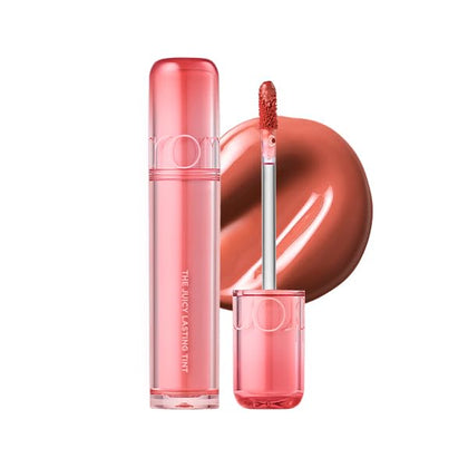 rom&nd front packaging showing Mulled Peach shade and benefit of vibrant color