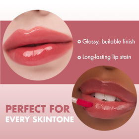 rom&nd gradient lip demo showing ombré application benefit: versatile styling options