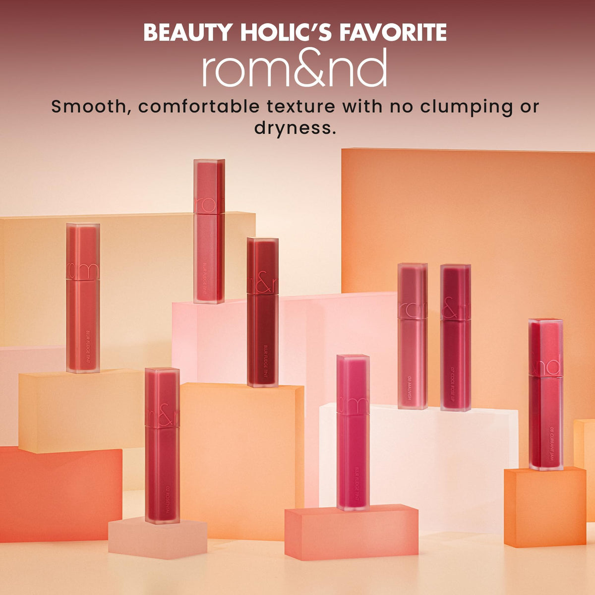 rom&nd texture cream closeup revealing non-drying matte formula comfort