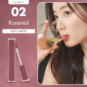 rom&nd wand applying Rosiental tint demonstrating smooth glide benefit: precise control