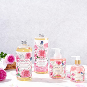 ROMIIE ZOI bottle placed on bathroom shelf adding elegant scent benefit