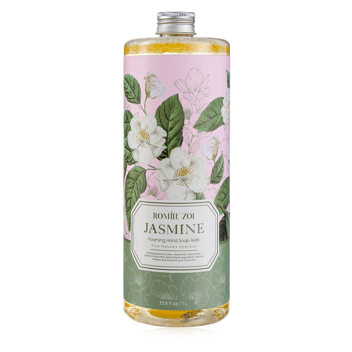 ROMIIE ZOI front bottle jasmine showing label and volume, convenient refill benefit