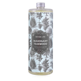 ROMIIE ZOI front label of teakwood 1000ml showing brand and scent benefits