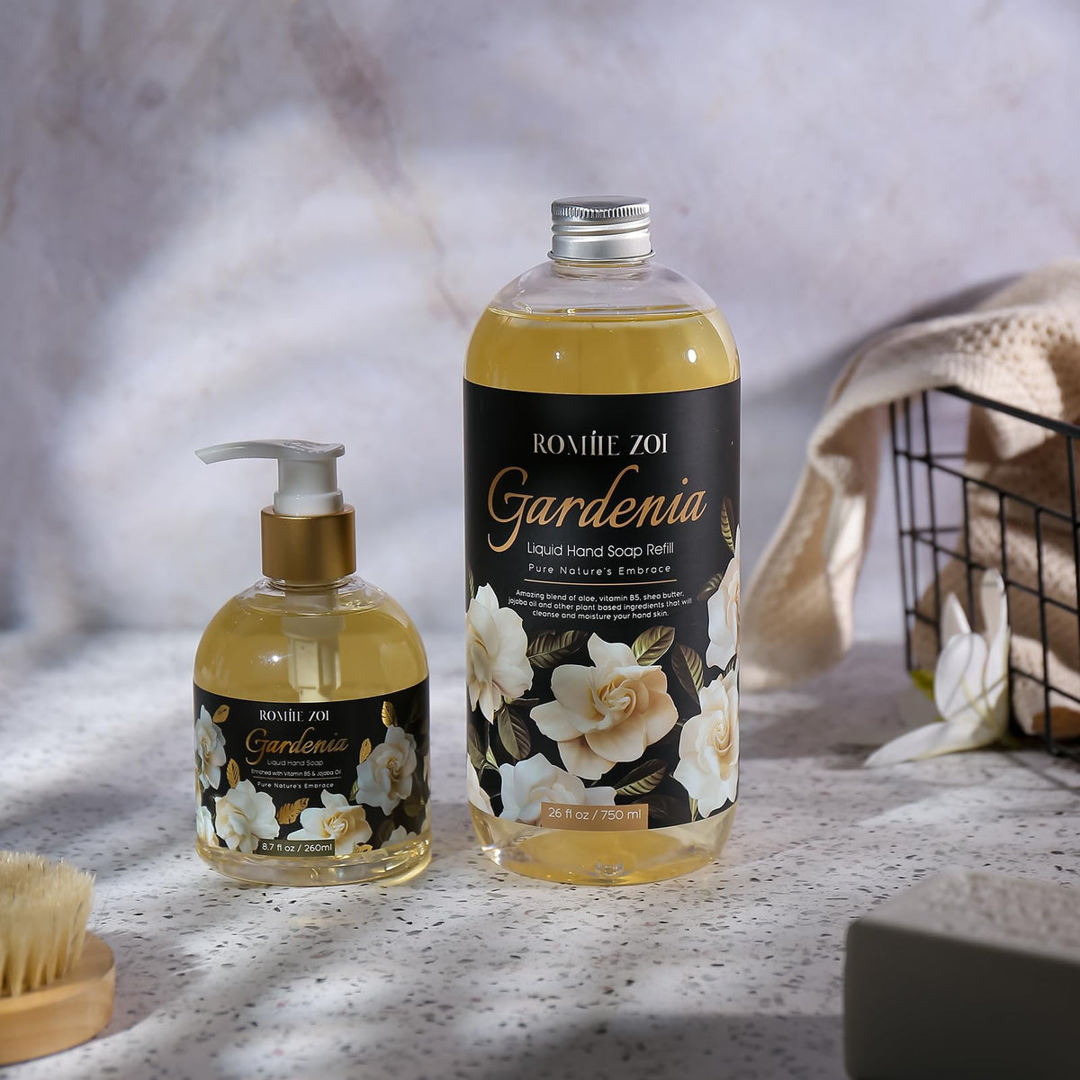 ROMIIE ZOI on kitchen sink showing gentle cleansing for daily use