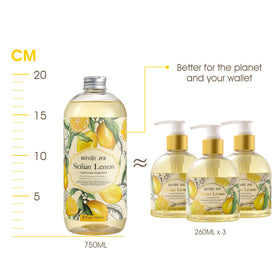 ROMIIE ZOI pouring refill into dispenser demonstrating easy refill
