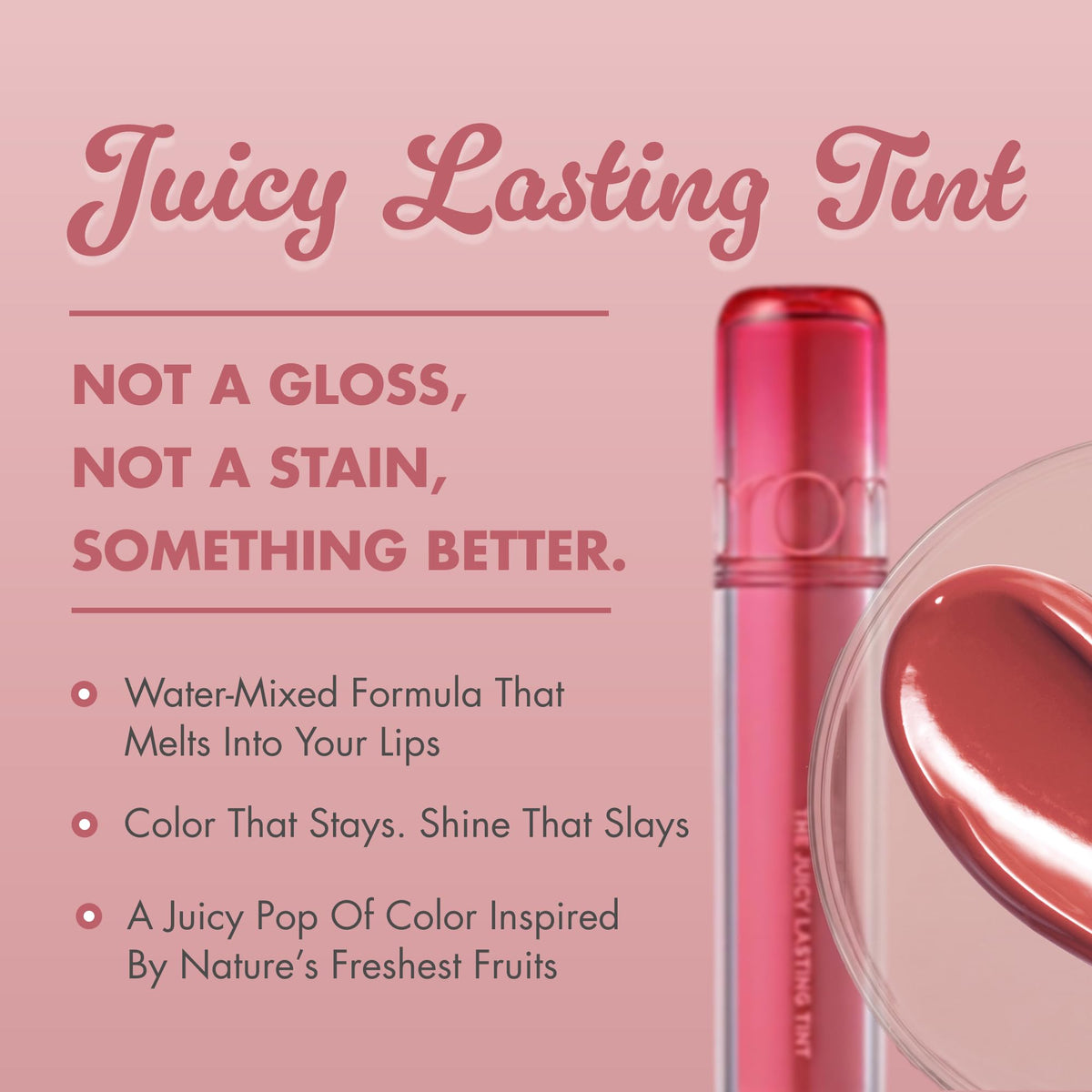 rom&nd open cap detail highlighting precise wand and smooth application