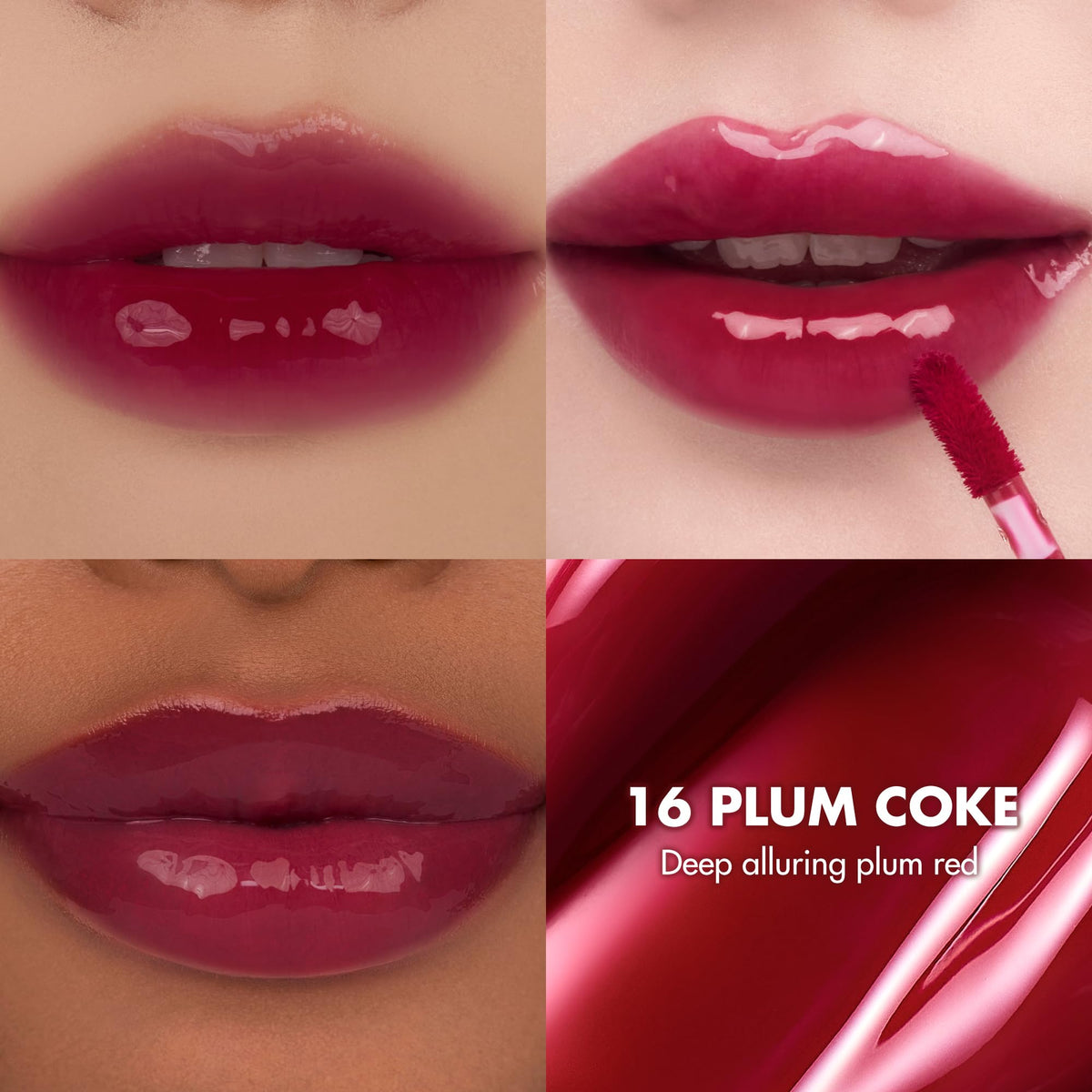 rom&nd applicator close-up demonstrating smooth, precise gloss delivery