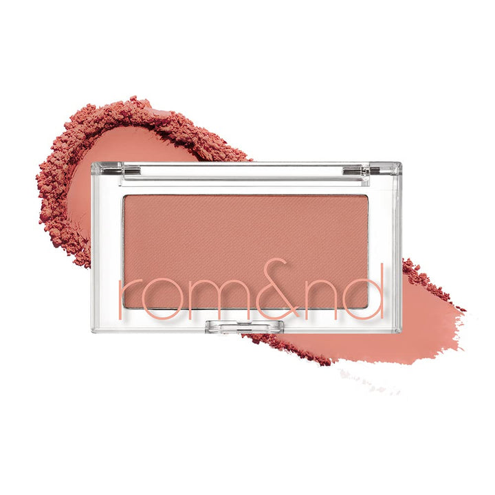 rom&nd compact front view showing fig-chip shade and portable design for quick touch-ups