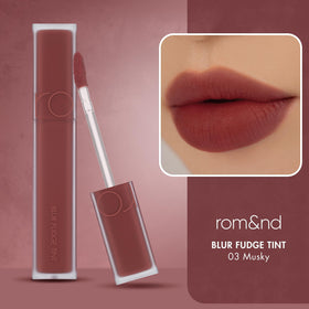 rom&nd texture swipe on arm revealing creamy, velvet matte payoff