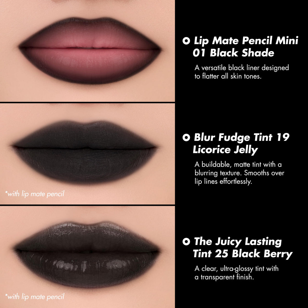 rom&nd Blur Fudge Tint texture swipe showing matte finish and smooth blending
