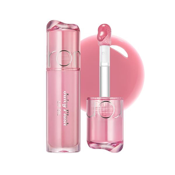 rom&nd front packaging showing clear tinted lip oil, highlights portability
