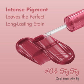 rom&nd model lips closeup showing rosy-plum color and hydrating look