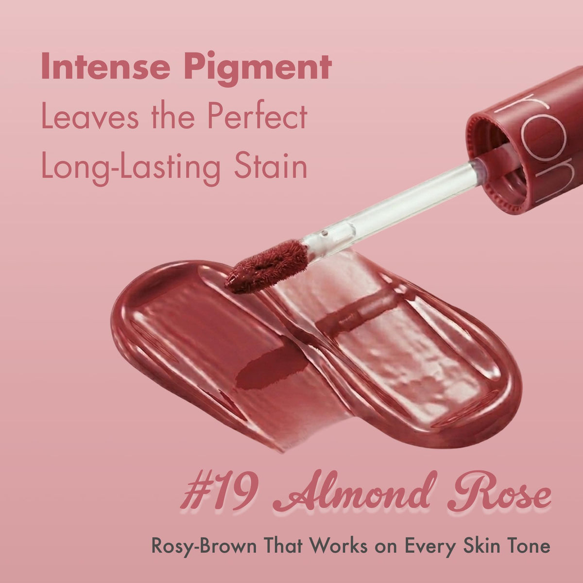 rom&nd close-up of syrupy texture highlighting glossy finish and shine