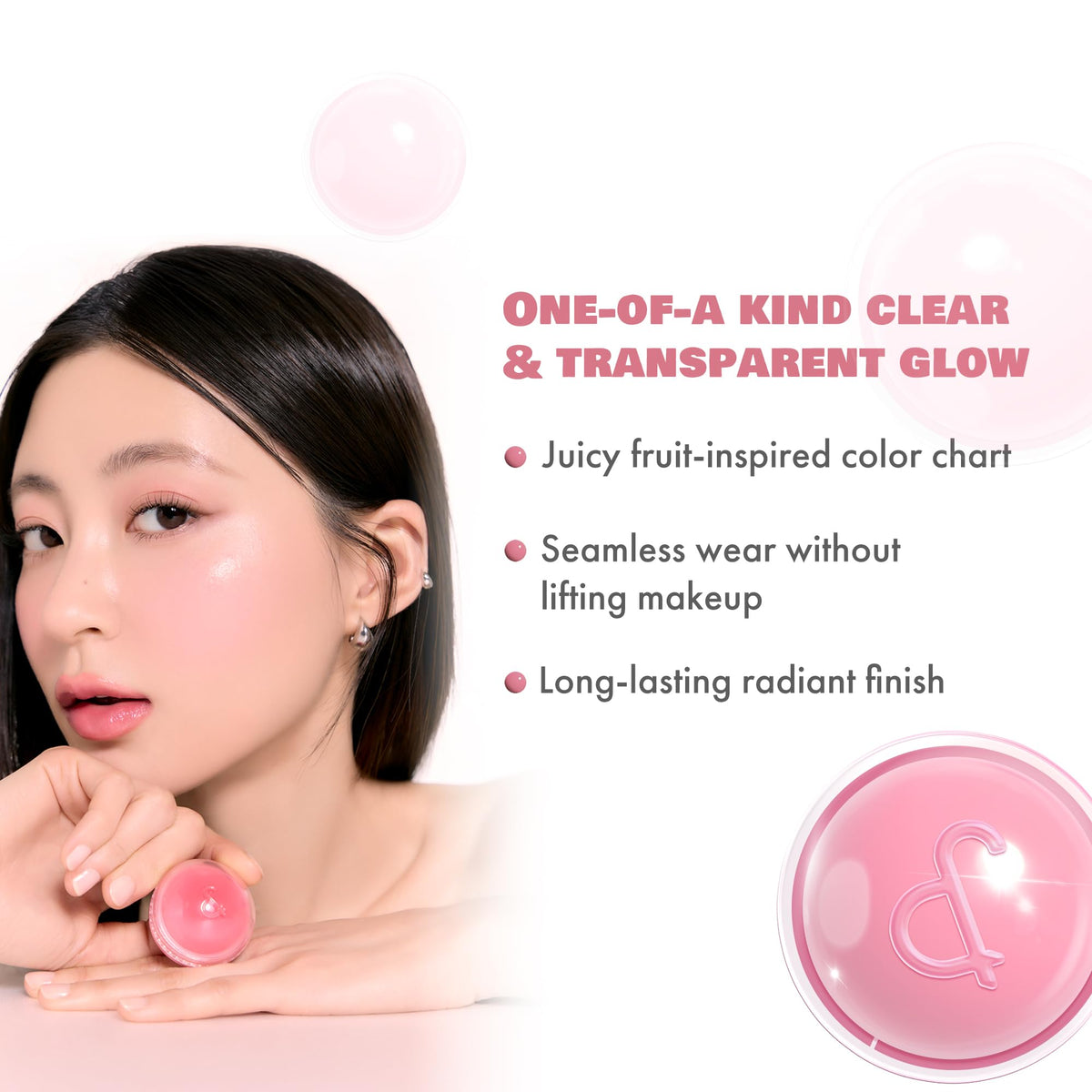 rom&nd product held in hand conveying compact size for travel and easy touch-ups
