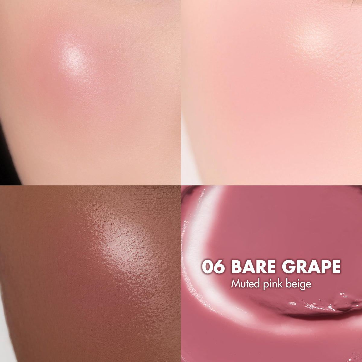 rom&nd forearm swatch of Bare Grape showing true shade and blendable pigmentation