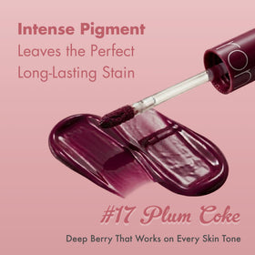 rom&nd lips close-up revealing glossy hydrated berry effect benefit