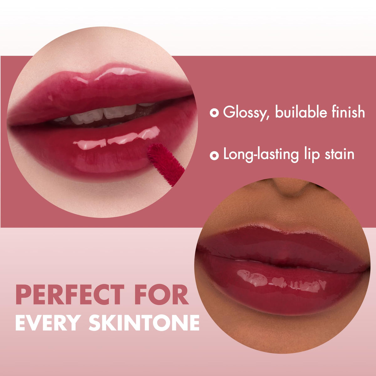 rom&nd texture gloss drop highlighting hydrating, non-sticky finish benefit
