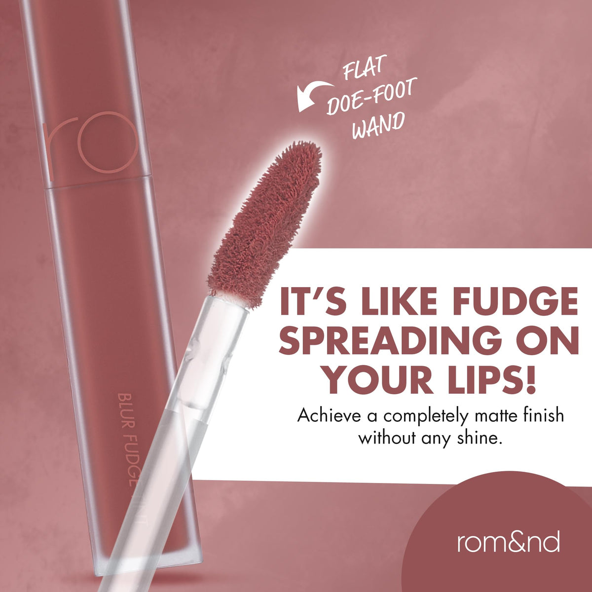 rom&nd product flatlay with makeup showing styling ideas and benefit