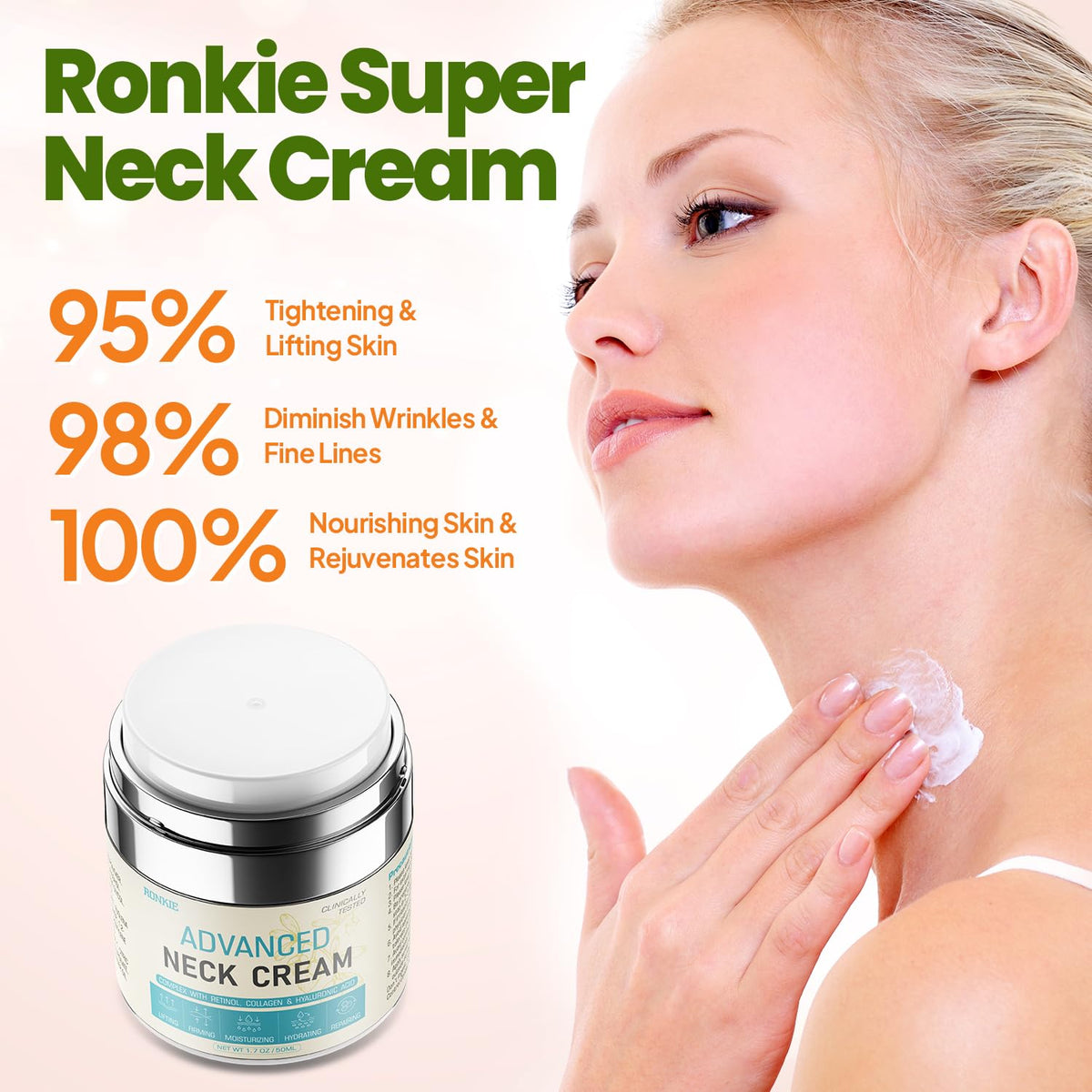 RONKIE cream texture close-up highlighting smooth hydration