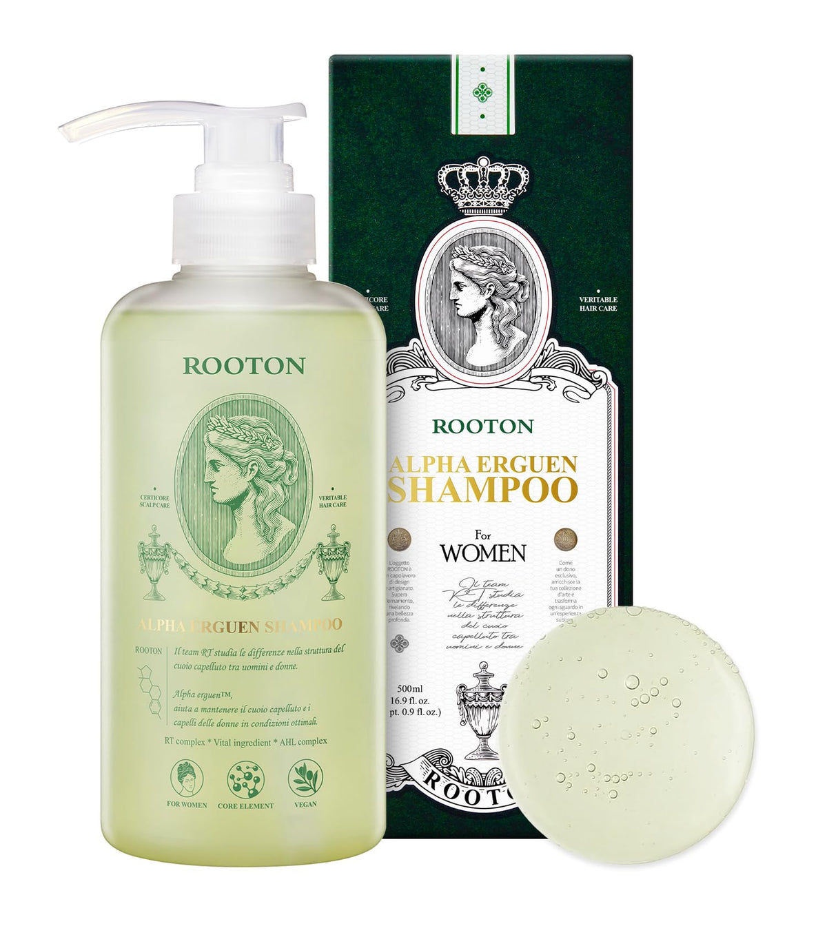 ROOTON front packaging showing bottle and label, communicates clear product identity