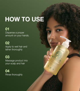 ROOTON rich lather on palm, illustrates foaming action and cleansing effectiveness