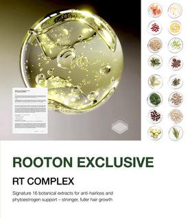 ROOTON applied to scalp during gentle massage to improve circulation