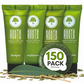 Roots Aromatherapy front packaging showing full 150-piece set and neat presentation