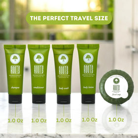 Roots Aromatherapy tray of bottles showing scale and quantity for easy restocking