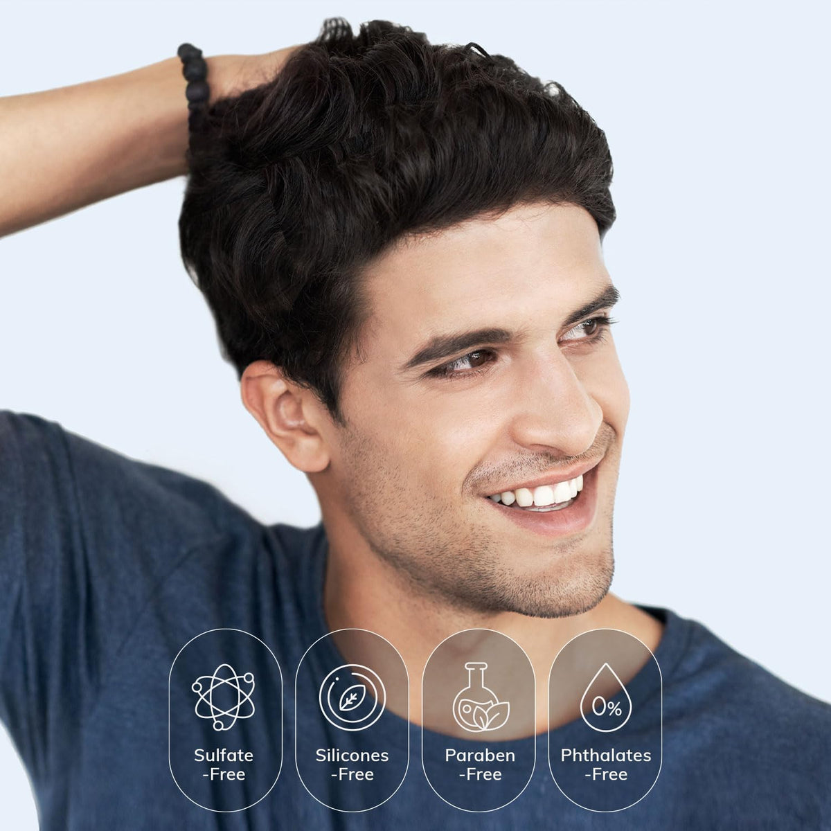 RootStim applied to scalp during massage to stimulate circulation and clarity