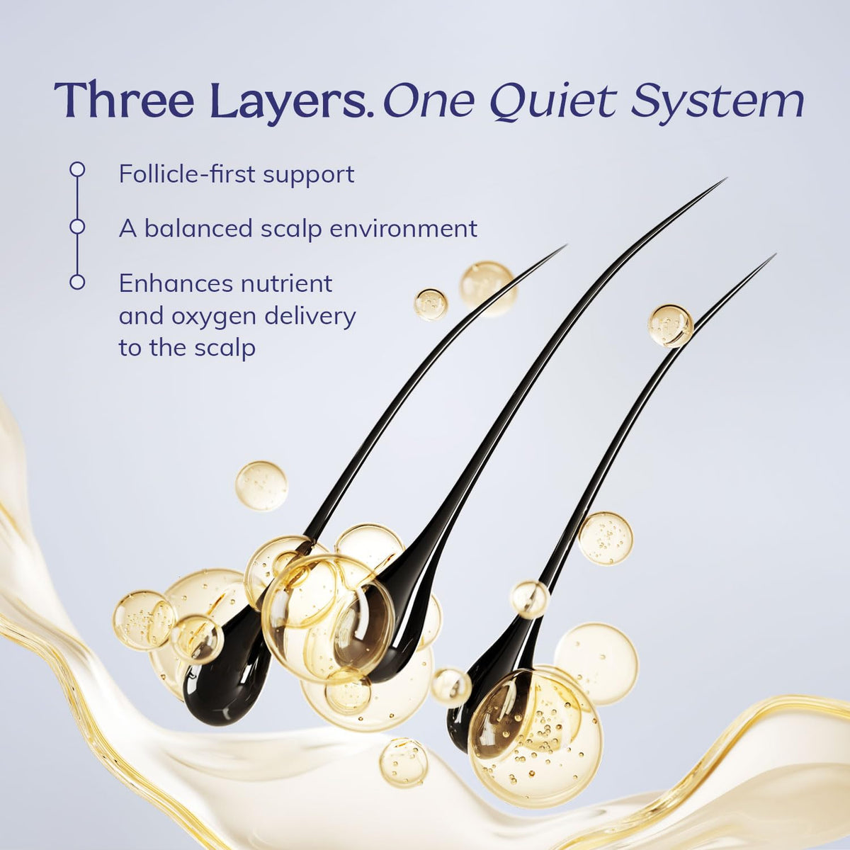 RootStim applying roll-on to thinning scalp area for targeted root care