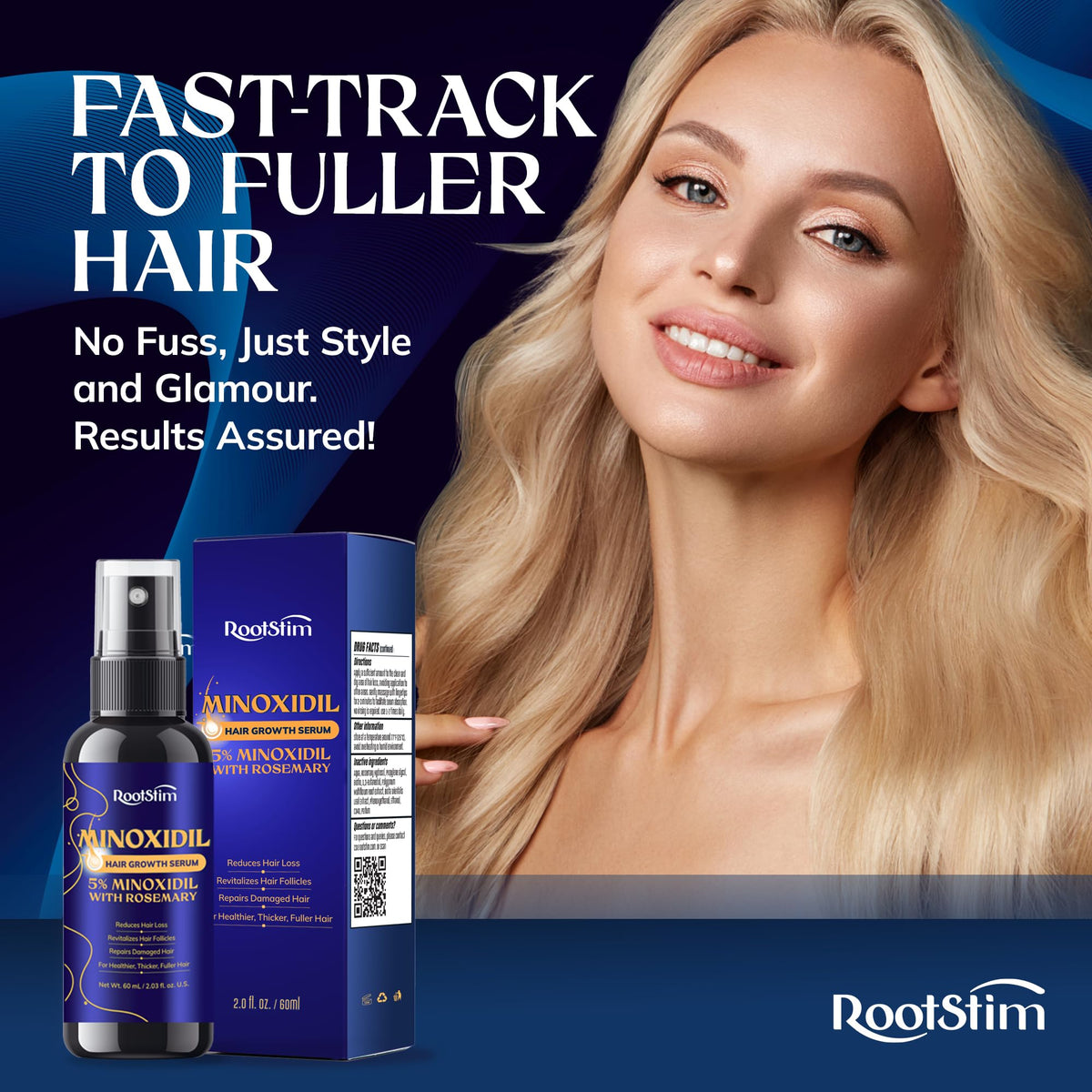 RootStim lifestyle on bathroom counter showing routine-friendly design