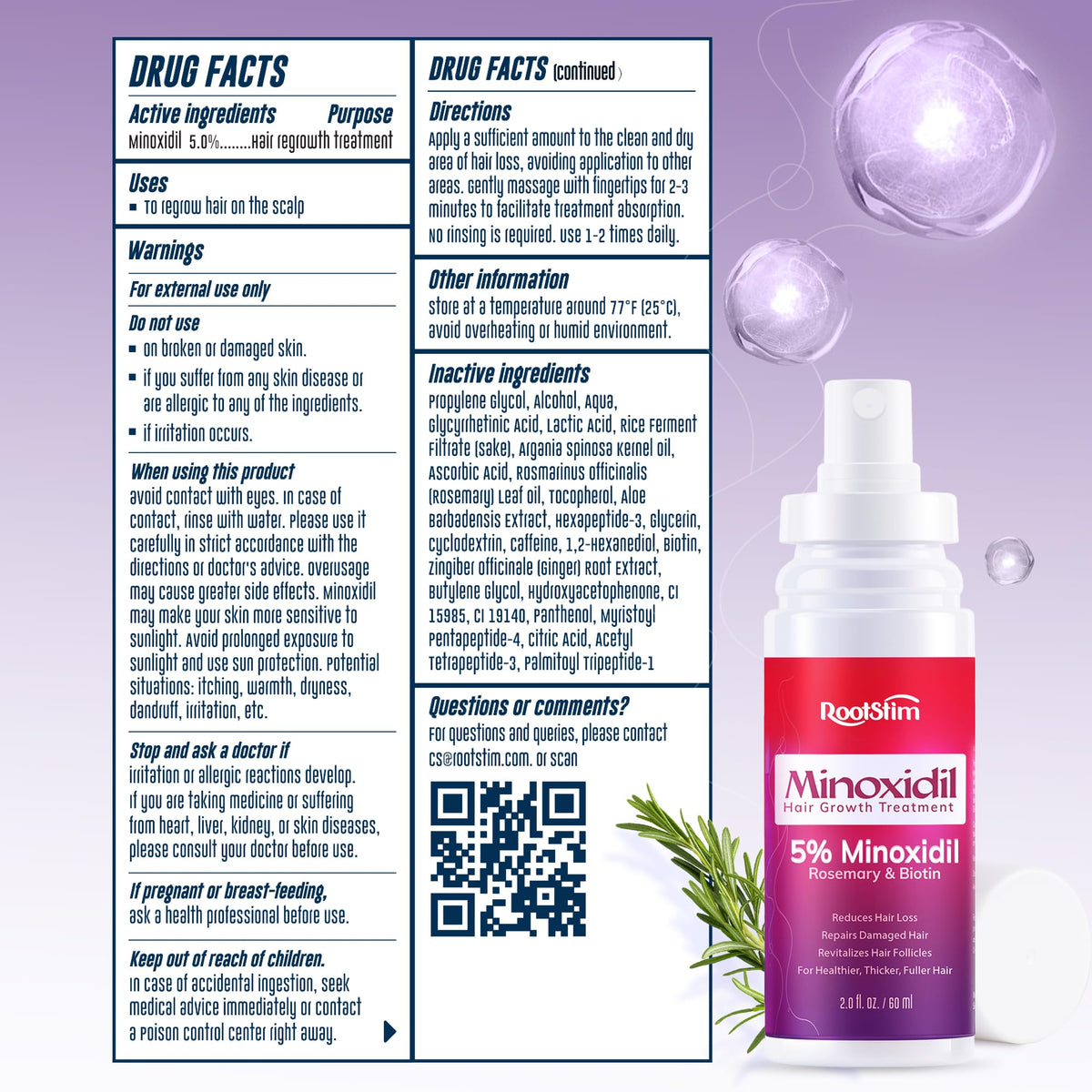 RootStim staged bathroom routine showing quick-dry daily use benefit