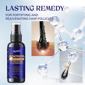 RootStim applied to scalp in use supporting targeted thinning area treatment