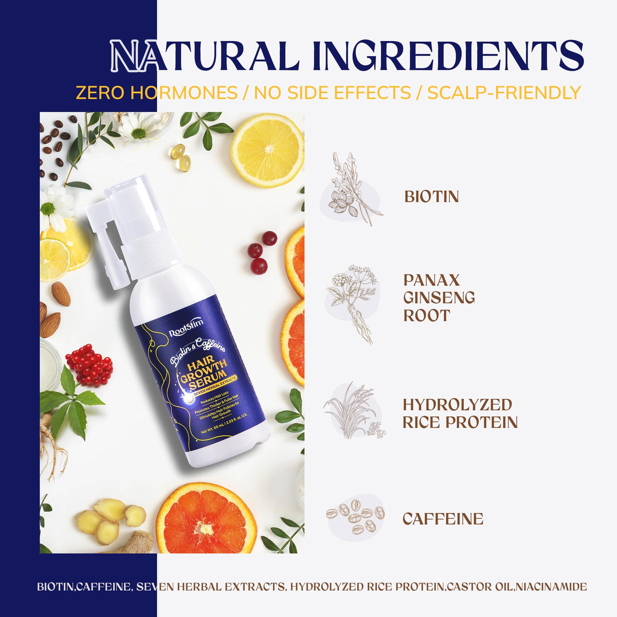 RootStim serum texture closeup showing lightweight formula that absorbs quickly